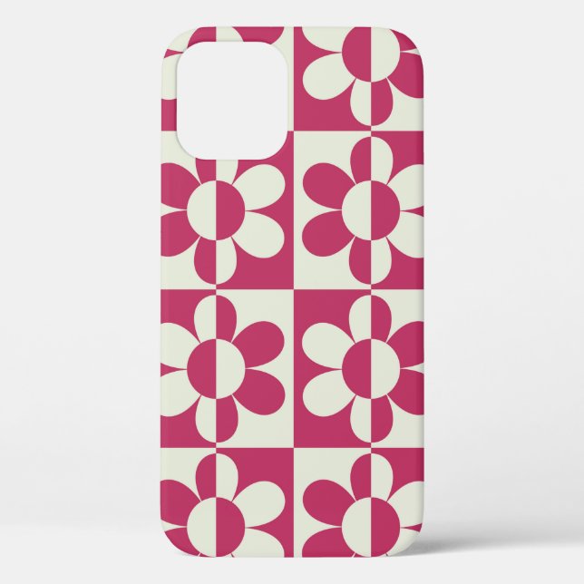 Coques Case-Mate iPhone Design super rétro sans couture avec marguerite vi (Verso)