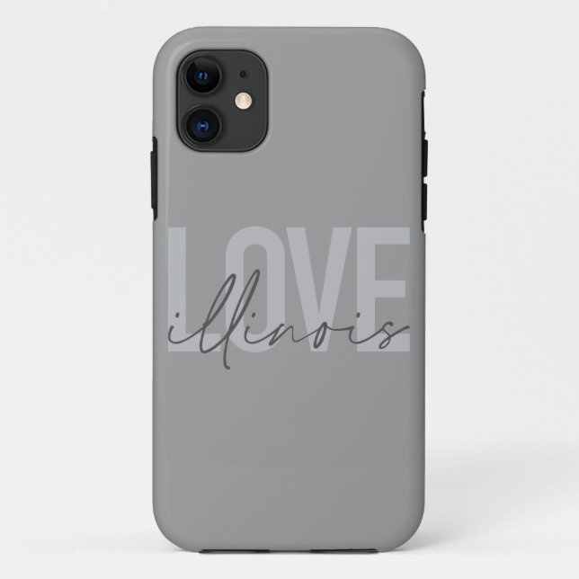 Coques Case-Mate iPhone Design urbain, moderne, simple, cool Love Illinois (Dos)