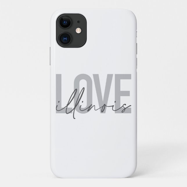 Coques Case-Mate iPhone Design urbain, moderne, simple, cool Love Illinois (Dos)