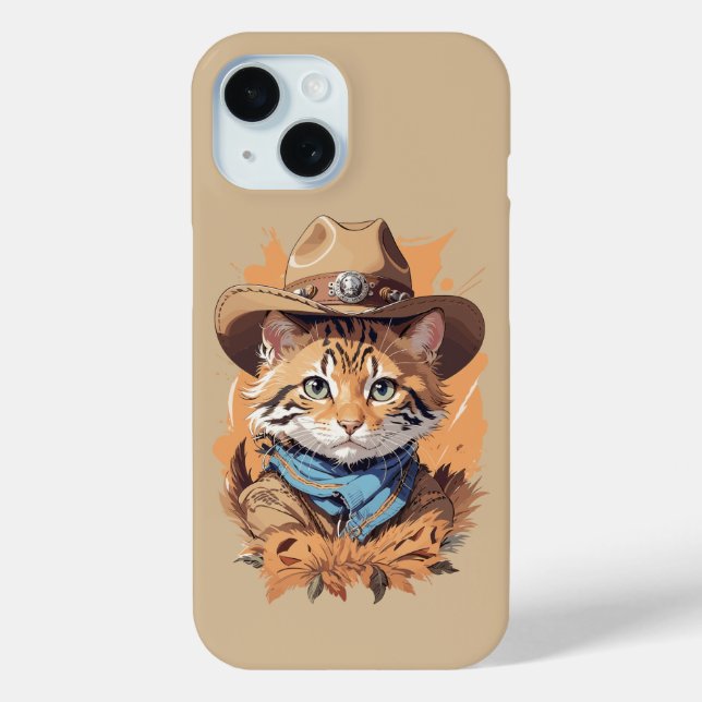 Coques Case-Mate iPhone Design vintage Cowboy Kitten (Verso)