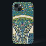 Etui iPhone 13 Designs orientaux bleus avec facettes souriantes<br><div class="desc">De magnifiques motifs bleus orientaux et imprimés floraux composent cette pièce extraordinaire. Des visages souriants vous regardent depuis les dessins. Achetez une copie aujourd'hui !</div>