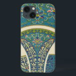 Etui iPhone 13 Designs orientaux bleus avec facettes souriantes<br><div class="desc">De magnifiques motifs bleus orientaux et imprimés floraux composent cette pièce extraordinaire. Des visages souriants vous regardent depuis les dessins. Achetez une copie aujourd'hui !</div>