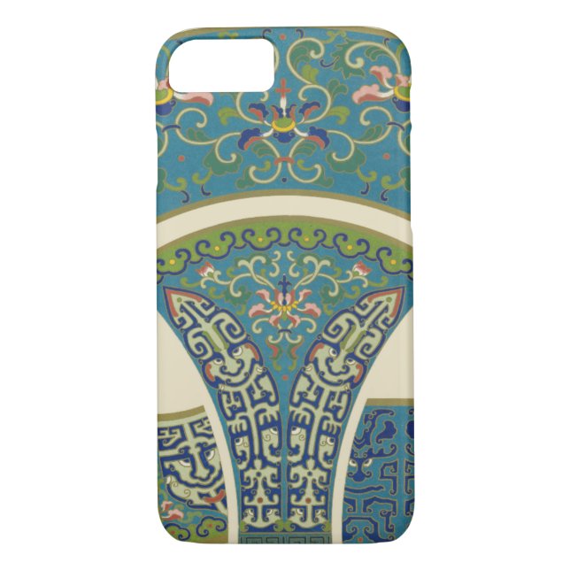 Coques Case-Mate iPhone Designs orientaux bleus avec facettes souriantes (Dos)
