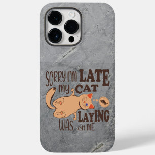 Coque Case-Mate iPhone Désolé je suis en retard mon chat était allongé su