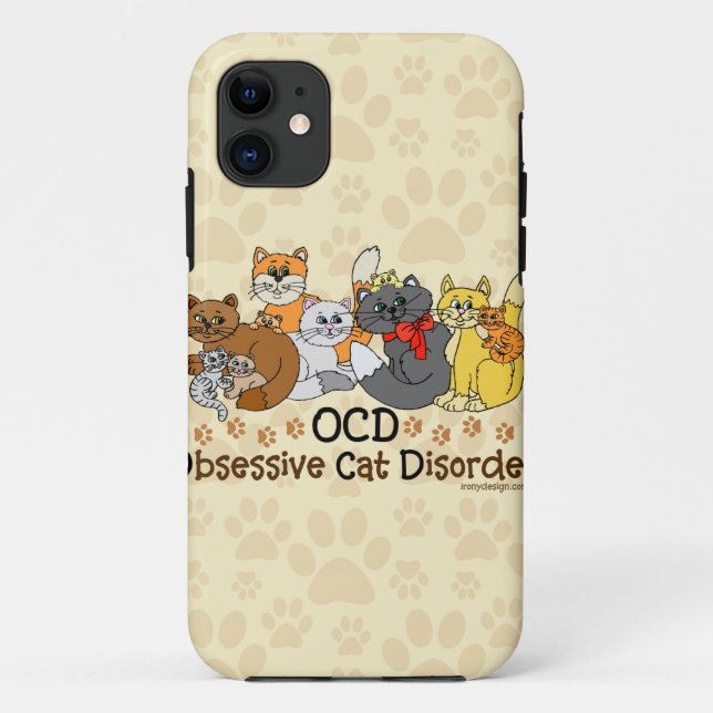 Coques Case-Mate iPhone Désordre obsédant de chat d'OCD (Dos)