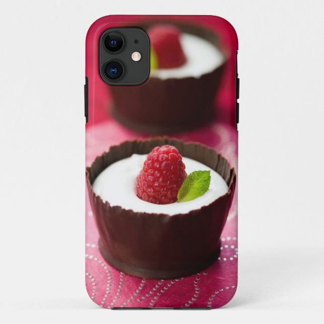 Coques Case-Mate iPhone Dessert blanc de mousse de chocolat (Dos)
