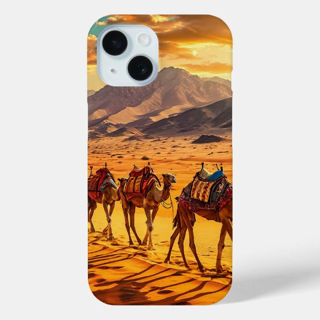 Coques Case-Mate iPhone Dessert Chameaux Voyage Arabes Design Esthétique (Verso)