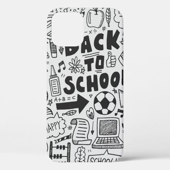 Coques Case-Mate iPhone dessin à la main élément école doodé (Verso)