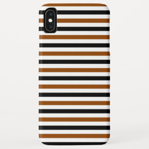 Case-Mate iPhone Case dessin à rayures marron noir et blanc
