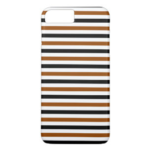 Case-Mate iPhone Case dessin à rayures marron noir et blanc