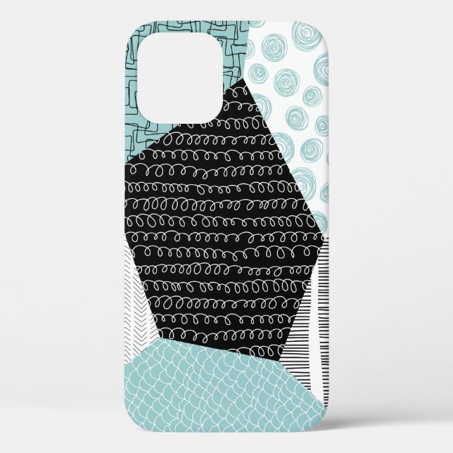 Coques Case-Mate iPhone Dessin Abstrait à main levée : Arrière - plan arti (Verso)