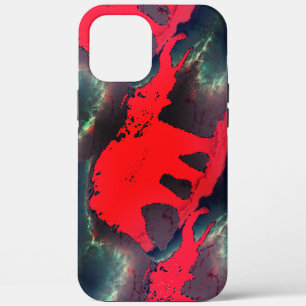 Case-Mate iPhone Case dessin Abstrait d'éléphant rouge, effet très rusti