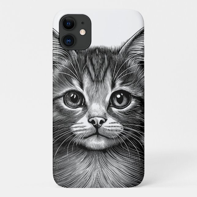 Coques Case-Mate iPhone Dessin adorable de Young Cat (Dos)