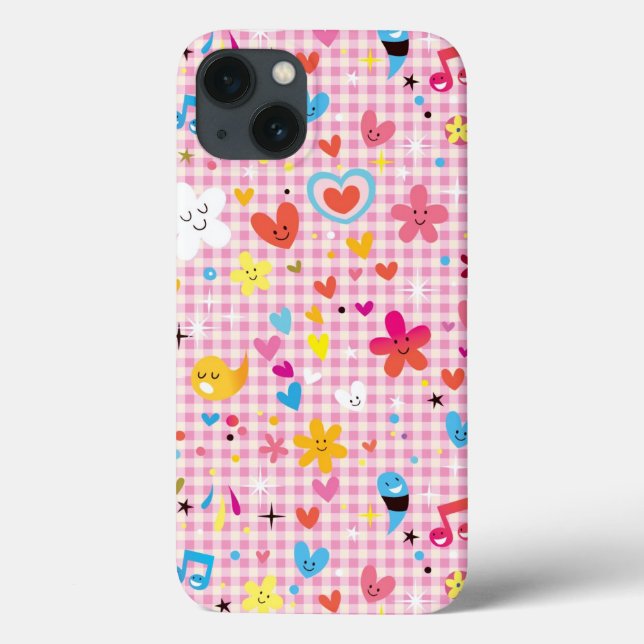 Coques Case-Mate iPhone dessin animé amusant rose motif (Verso)