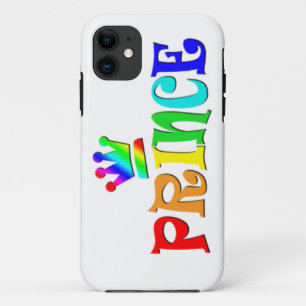 Coque iPhone 11 Dessin animé Clip Art Texte Arc-en-ciel, Prince et