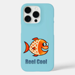 Coque iPhone 16 Pro Dessin animé de poisson drôle jeu de mots océan