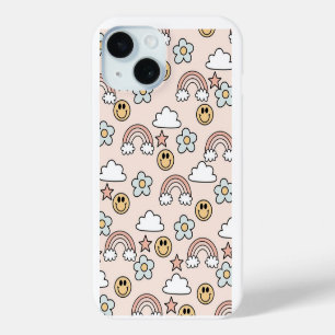 Coque Case-Mate iPhone dessin animé de sourire joyeux arc-en-ciel coloré
