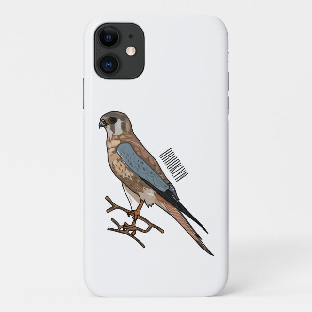 Coques Case-Mate iPhone dessin animé d'oiseau-kestrel américain (Dos)