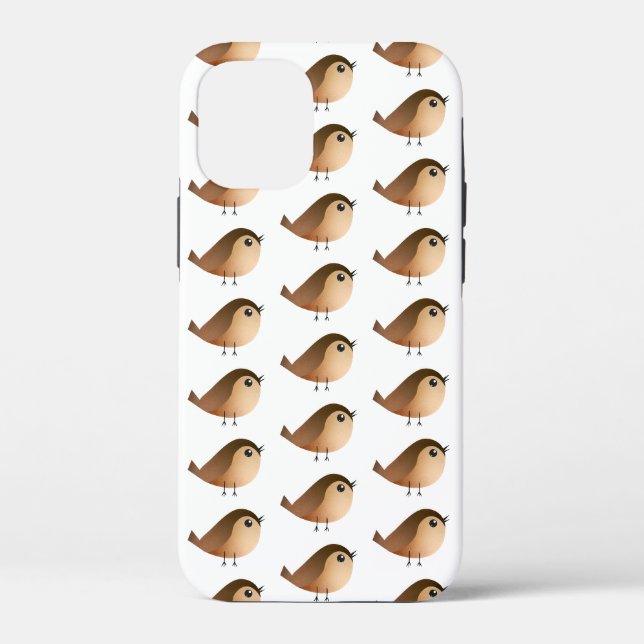 Coques Case-Mate iPhone Dessin animé d'oiseau moineau (Verso)