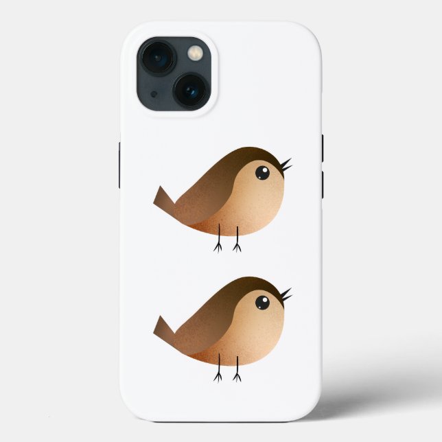 Coques Case-Mate iPhone Dessin animé d'oiseau moineau (Verso)