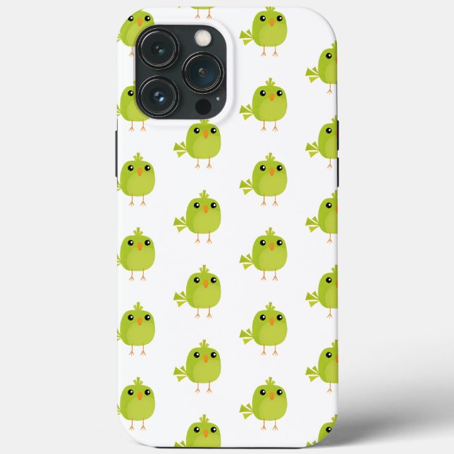 Coques Case-Mate iPhone Dessin animé d'oiseau vert   (Verso)