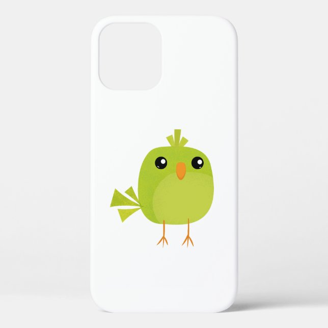 Coques Case-Mate iPhone Dessin animé d'oiseau vert   (Verso)