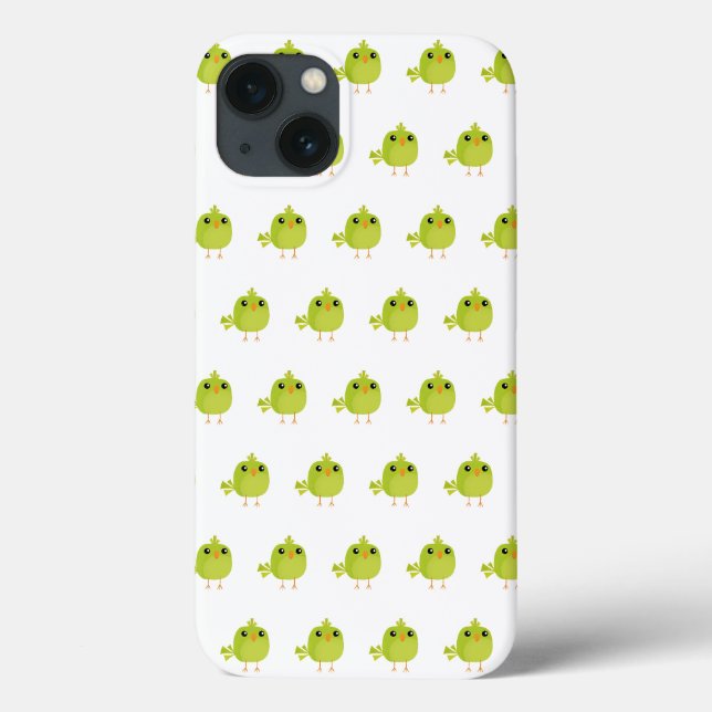 Coques Case-Mate iPhone Dessin animé d'oiseau vert   (Verso)