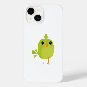 Coque Case-Mate iPhone Dessin animé d'oiseau vert mignon