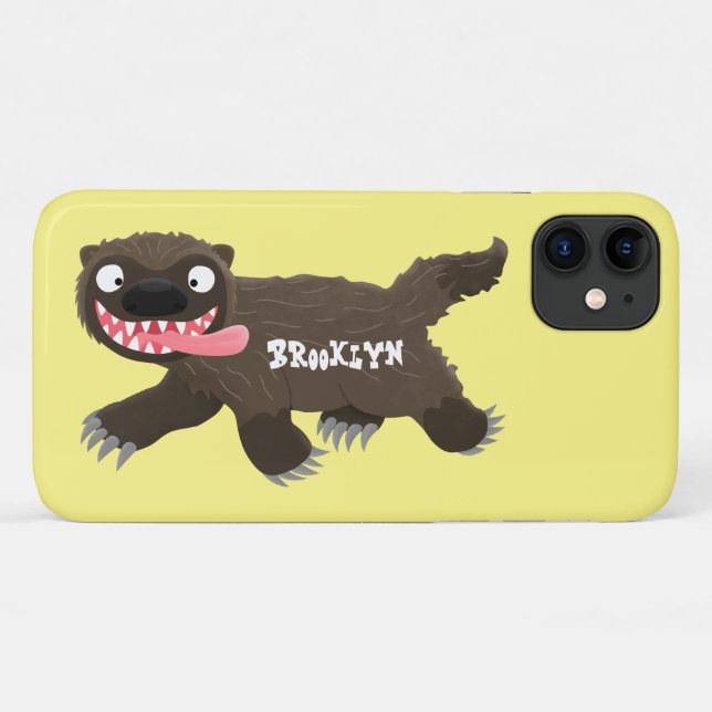 Coques Case-Mate iPhone Dessin animé drôle de glouton affamé (Dos (Horizontal))