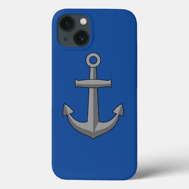 Coques Case-Mate iPhone Dessin animé d'une ancre de bateau (Verso)