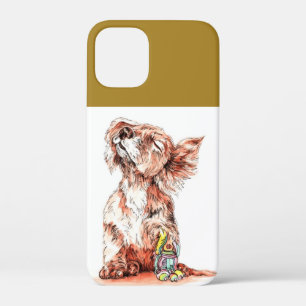 Case-Mate iPhone Case Dessin artistique de chien heureux et protectif gr
