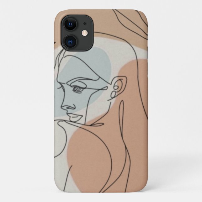 Coques Case-Mate iPhone dessin au trait femme (Dos)