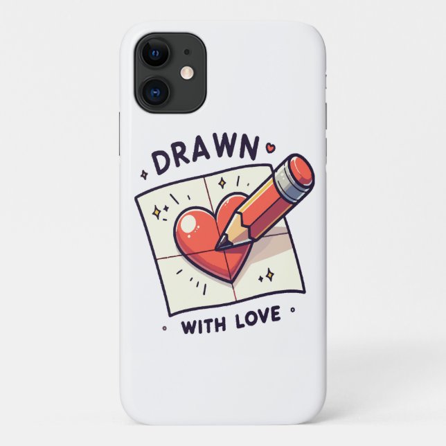 Coques Case-Mate iPhone Dessin avec amour (Dos)