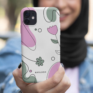 Case-Mate iPhone Case Dessin botanique abstrait féminin et formes