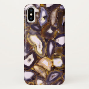 Case-Mate iPhone Case dessin d'agate marron violet blanc