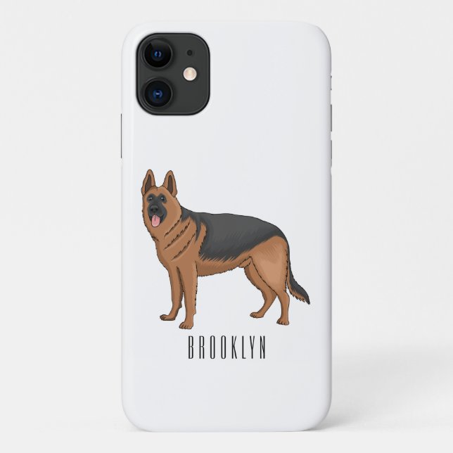 Coques Case-Mate iPhone dessin de berger allemand (Dos)
