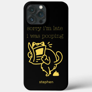 Case-Mate iPhone Case Dessin de chat hilarant Désolé d'être en retard, j