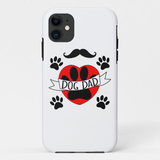 Coques Case-Mate iPhone Dessin De Chien Papa Paw Et Red Heart (Dos)