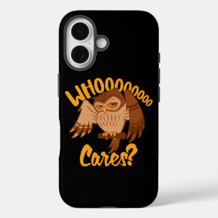 Coque Pour iPhone 16 Dessin de chouette de bande dessinée insouciant et