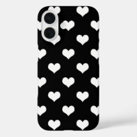 Dessin de coeurs adorables noir blanc