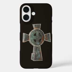 Coque Pour iPhone 16 Dessin de croix de tête de cimetière gothique d'Ha