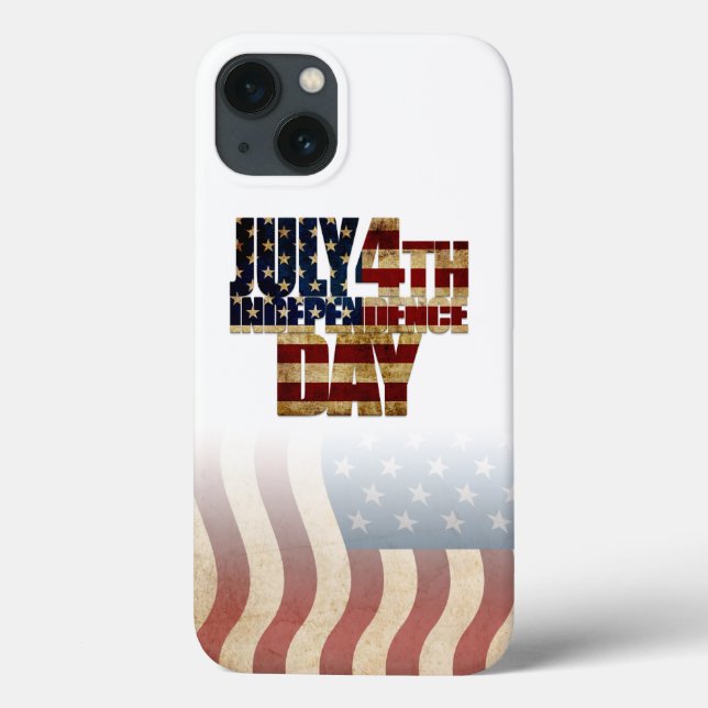 Coques Case-Mate iPhone Dessin de drapeau patriotique du 4 juillet (Verso)
