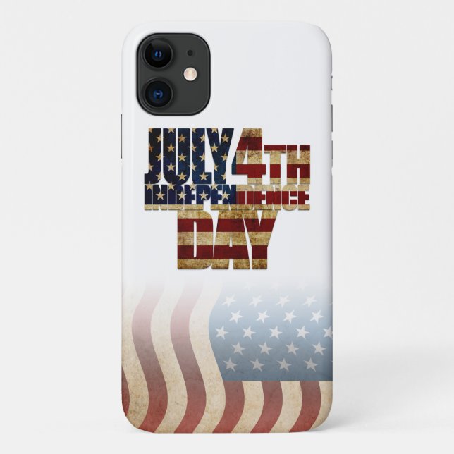 Coques Case-Mate iPhone Dessin de drapeau patriotique du 4 juillet (Dos)