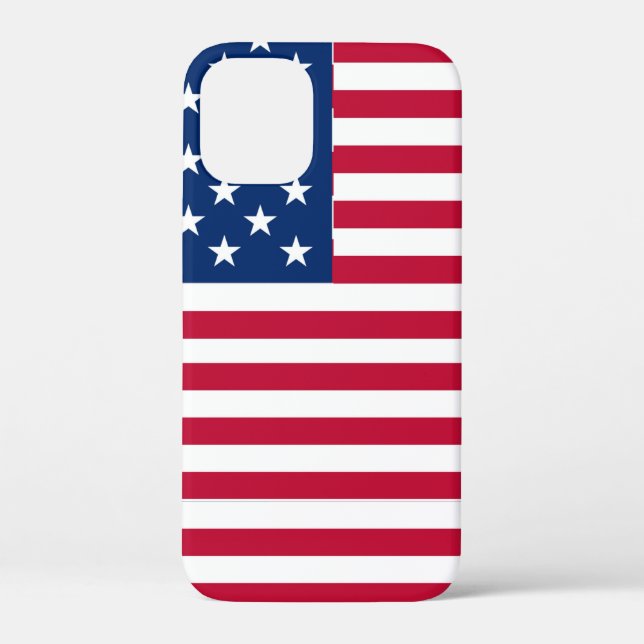 Coques Case-Mate iPhone Dessin de fierté du drapeau américain USA (Verso)