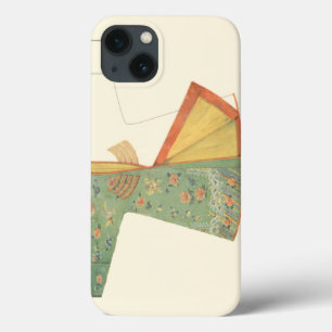 Etui iPhone 13 Dessin de Kimono semi-fini