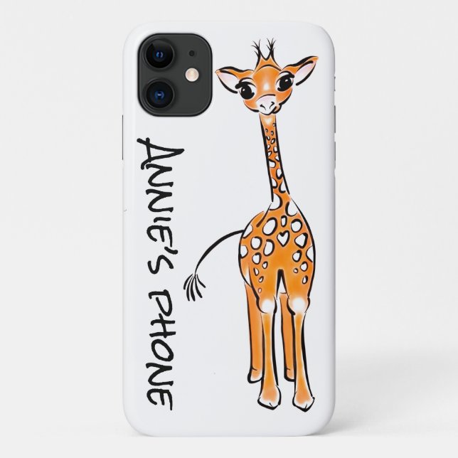 Coques Case-Mate iPhone Dessin de la Giraffe mignonne (Dos)
