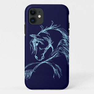 Coque Case-Mate Pour iPhone Dessin de la tête d'un cheval d'art