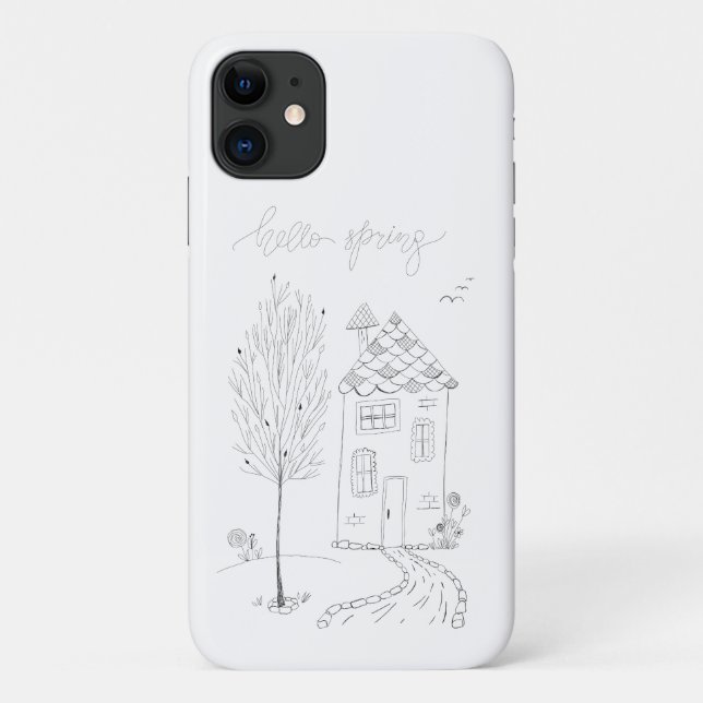 Coques Case-Mate iPhone Dessin d'encre source Hello (Dos)