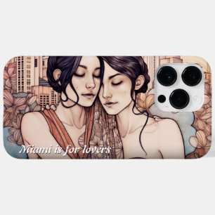 Coque Case-Mate iPhone Dessin des femmes du centre-ville de Miami qui se