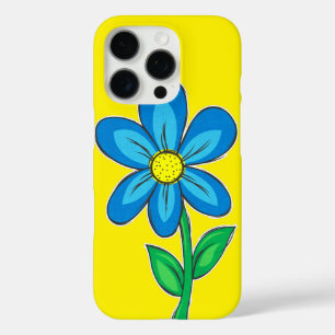 Coque iPhone 16 Pro Dessin d'illustration de fleur rétro